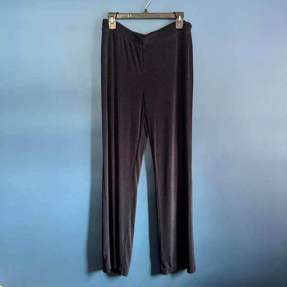 Chico's Travelers Pants Women's Size Medium/1 Navy Blue Pull On Slinky Retro - Picture 1 of 8